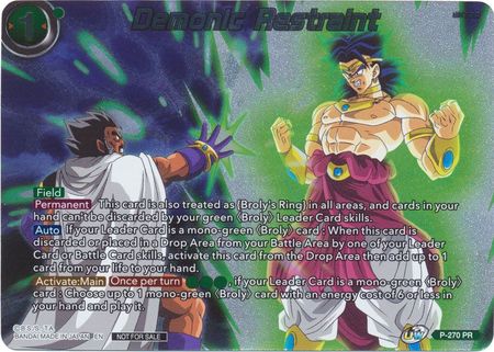 Demonic Restraint (Vicious Rejuvenation Revival Pack) (P-270) [Promotion Cards] | Odin's Place