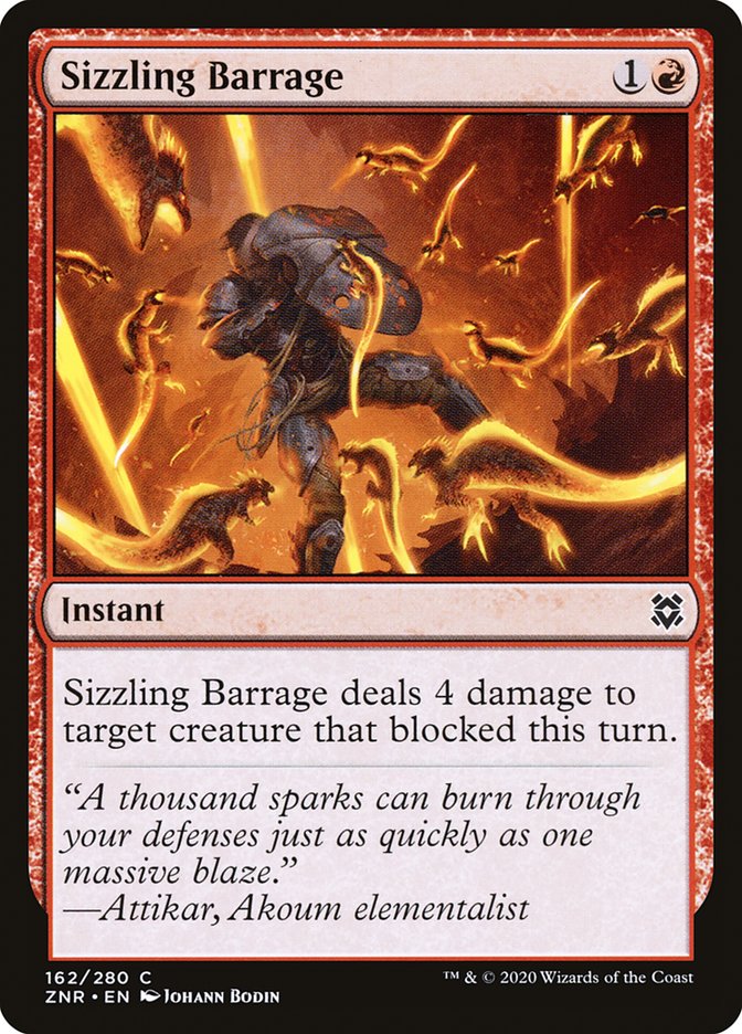 Sizzling Barrage [Zendikar Rising] | Odin's Place
