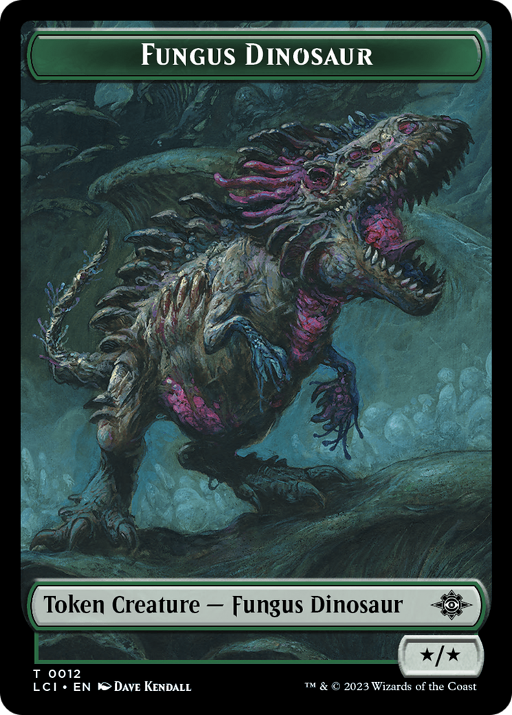 Fungus Dinosaur // Vampire Demon Double-Sided Token [The Lost Caverns of Ixalan Tokens] | Odin's Place