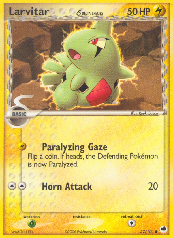 Larvitar (52/101) (Delta Species) [EX: Dragon Frontiers] | Odin's Place