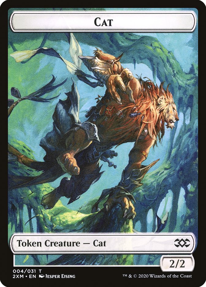 Angel // Cat Double-Sided Token [Double Masters Tokens] | Odin's Place