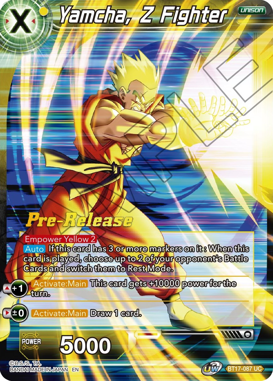 Yamcha, Z Fighter (BT17-087) [Ultimate Squad Prerelease Promos] | Odin's Place