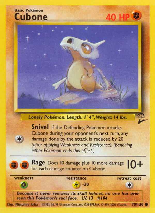 Cubone (70/130) [Base Set 2] | Odin's Place
