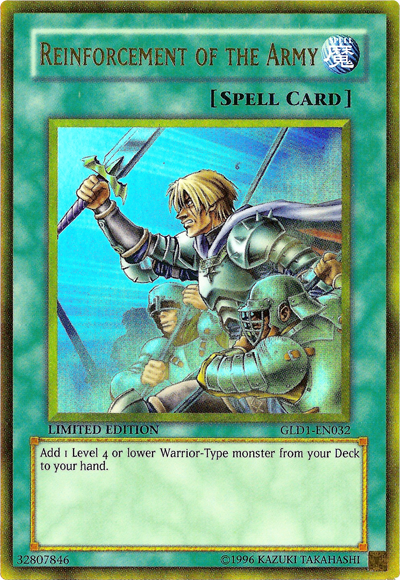 Reinforcement of the Army [GLD1-EN032] Gold Rare | Odin's Place