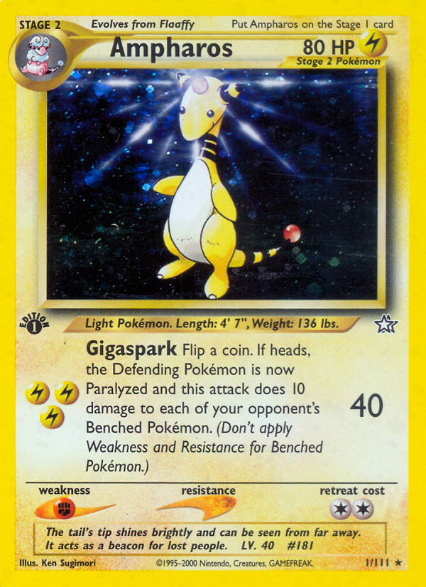 Ampharos (1/111) [Neo Genesis 1st Edition] | Odin's Place