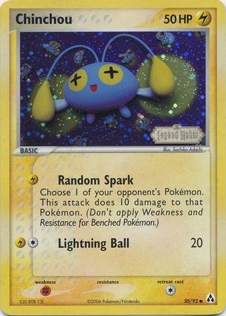 Chinchou (50/92) (Stamped) [EX: Legend Maker] | Odin's Place