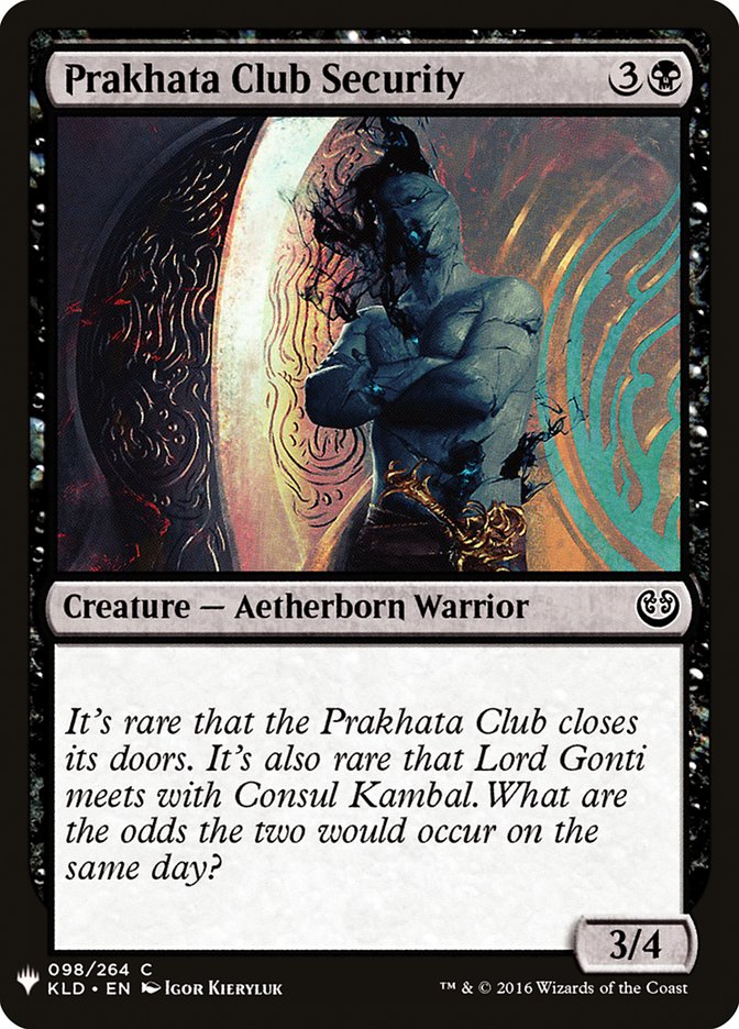 Prakhata Club Security [Mystery Booster] | Odin's Place