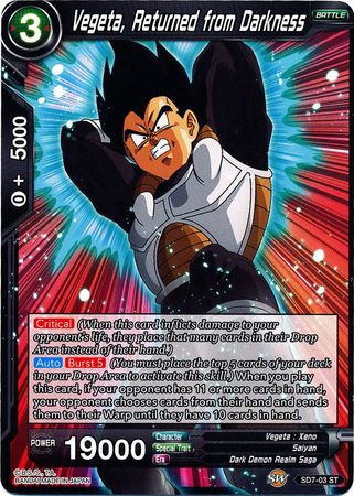 Vegeta, Returned from Darkness (Starter Deck - Shenron's Advent) (SD7-03) [Miraculous Revival] | Odin's Place