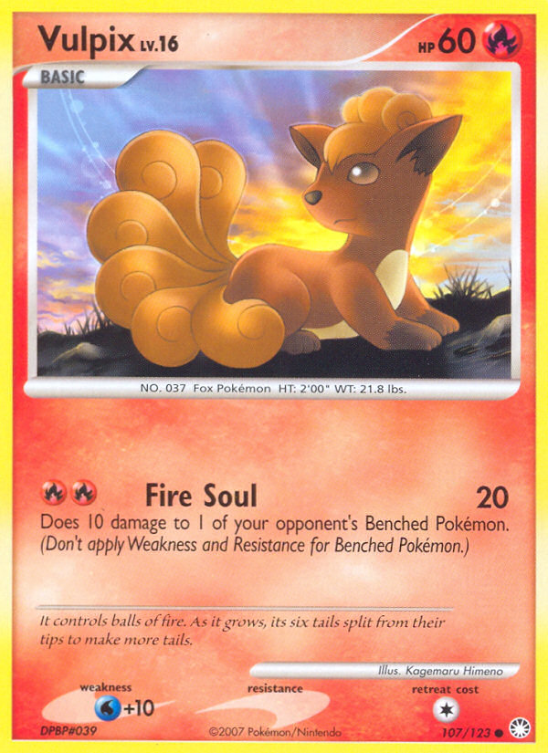 Vulpix (107/123) [Diamond & Pearl: Mysterious Treasures] | Odin's Place