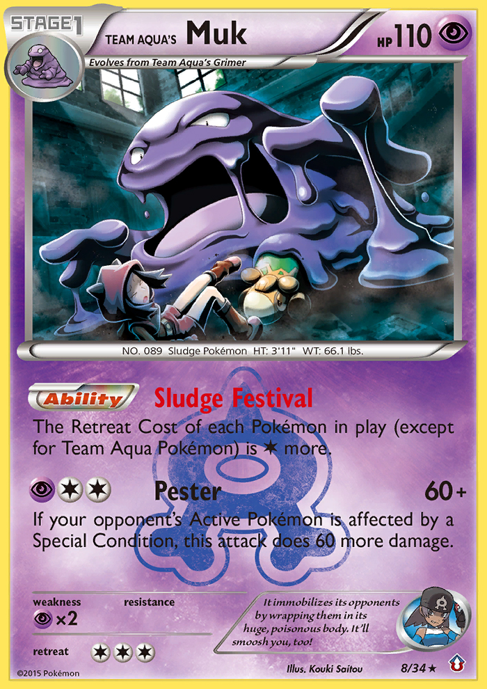Team Aqua's Muk (8/34) [XY: Double Crisis] | Odin's Place