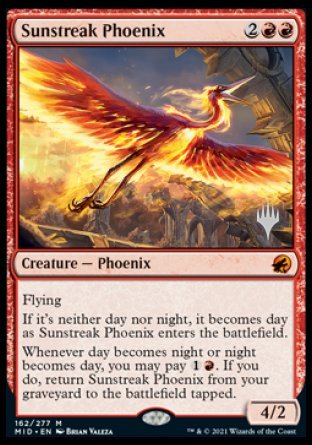 Sunstreak Phoenix (Promo Pack) [Innistrad: Midnight Hunt Promos] | Odin's Place