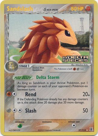 Sandslash (27/113) (Delta Species) (Stamped) [EX: Delta Species] | Odin's Place