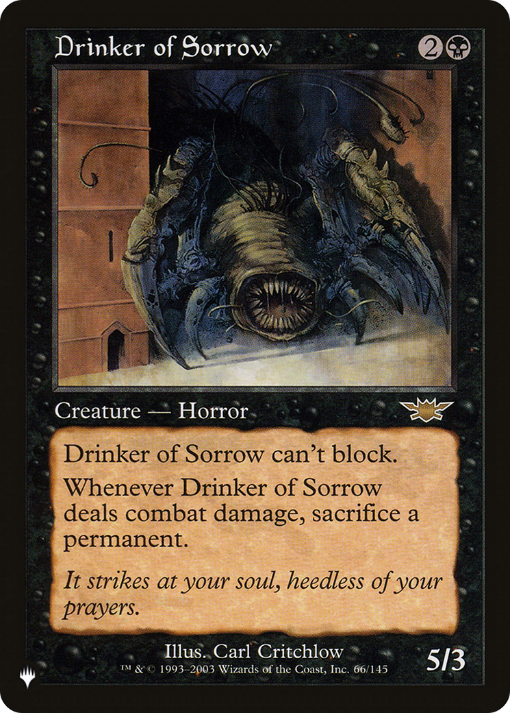 Drinker of Sorrow [The List] | Odin's Place