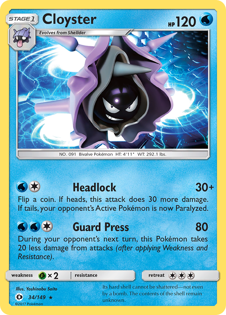 Cloyster (34/149) [Sun & Moon: Base Set] | Odin's Place