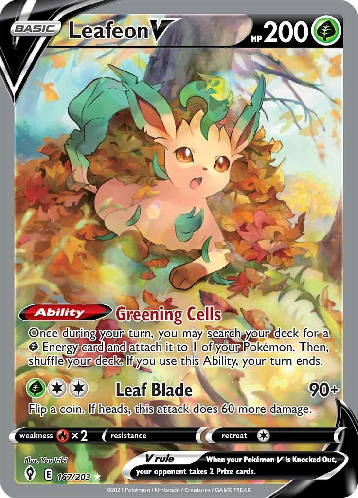 Leafeon V (167/203) [Sword & Shield: Evolving Skies] | Odin's Place