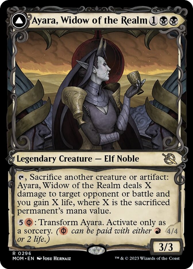 Ayara, Widow of the Realm // Ayara, Furnace Queen (Showcase Planar Booster Fun) [March of the Machine] | Odin's Place
