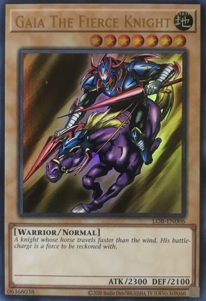 Gaia The Fierce Knight (25th Anniversary) [LOB-EN006] Ultra Rare | Odin's Place