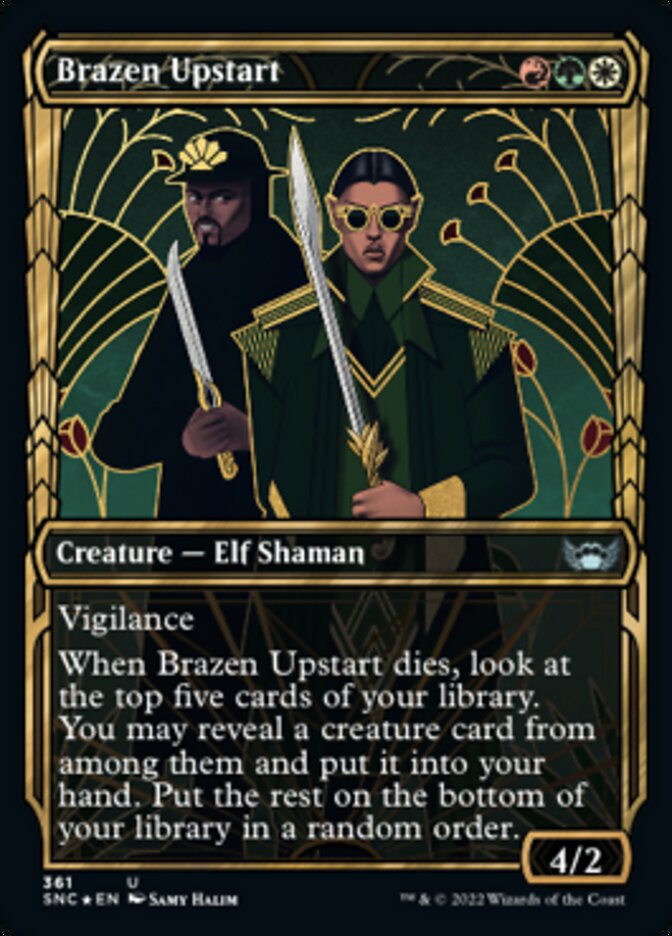 Brazen Upstart (Showcase Golden Age Gilded Foil) [Streets of New Capenna] | Odin's Place