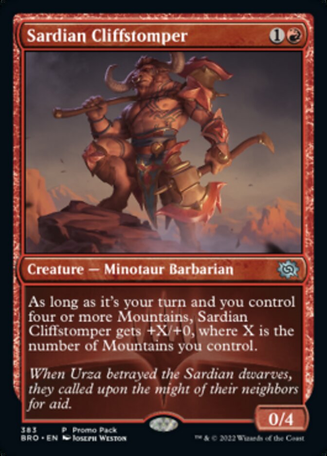 Sardian Cliffstomper (Promo Pack) [The Brothers' War Promos] | Odin's Place