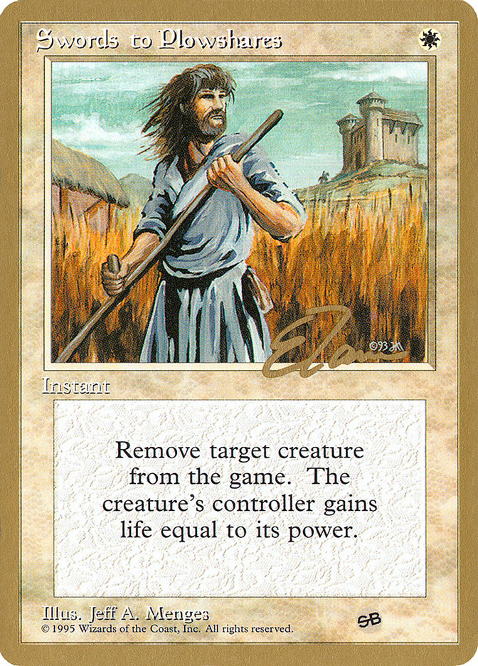 Swords to Plowshares (Eric Tam) (SB) [Pro Tour Collector Set] | Odin's Place