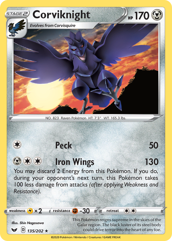 Corviknight (135/202) [Sword & Shield: Base Set] | Odin's Place