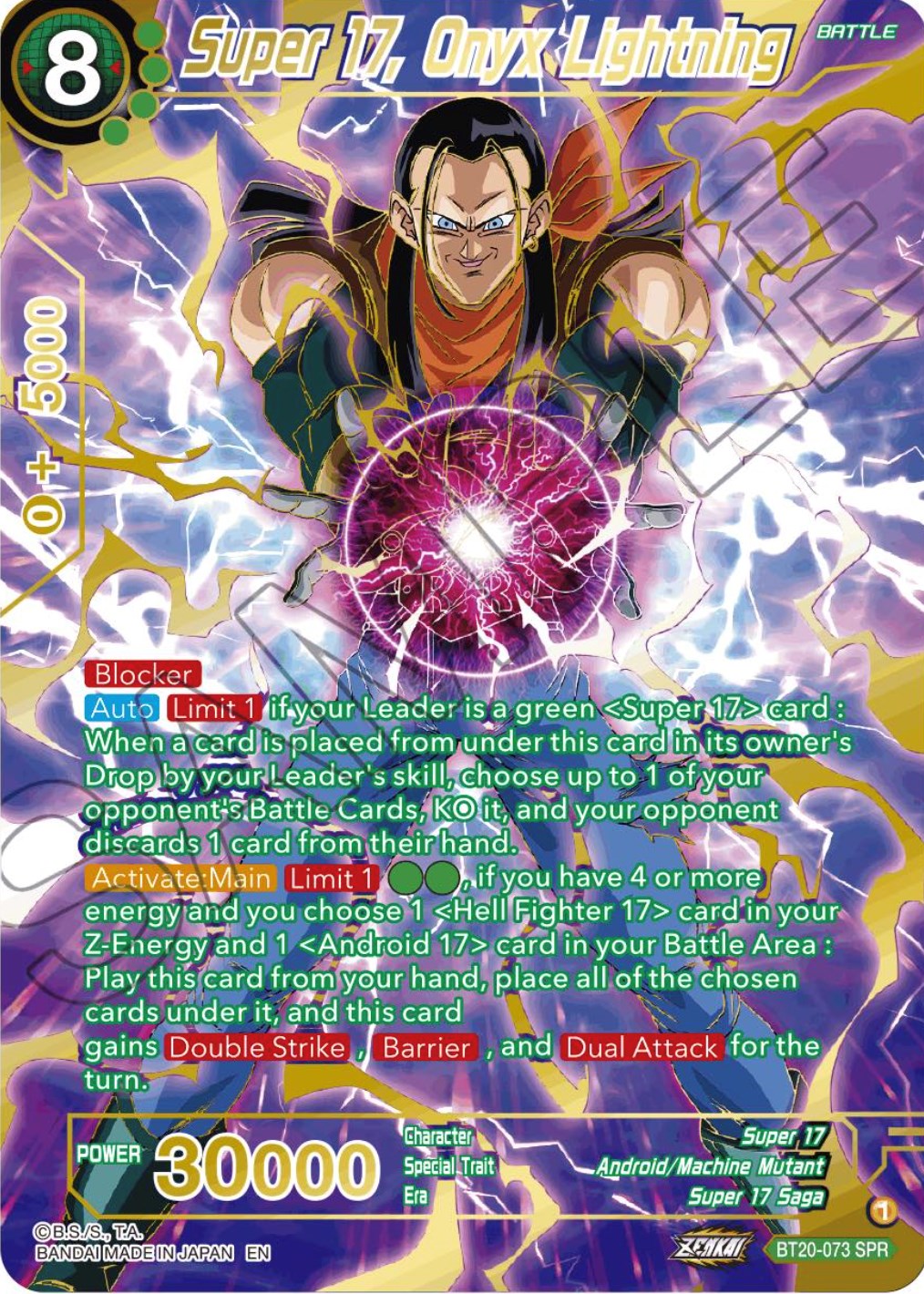 Super 17, Onyx Lightning (SPR) (BT20-073) [Power Absorbed] | Odin's Place