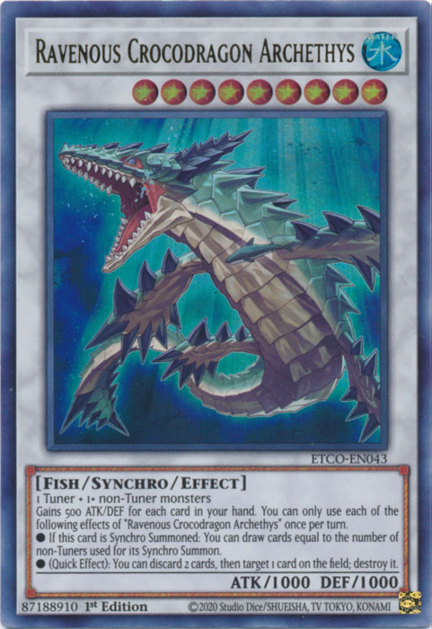 Ravenous Crocodragon Archethys [ETCO-EN043] Ultra Rare | Odin's Place