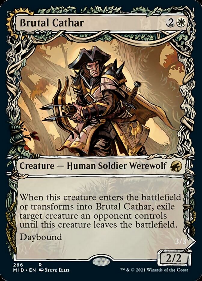 Brutal Cathar // Moonrage Brute (Showcase Equinox) [Innistrad: Midnight Hunt] | Odin's Place