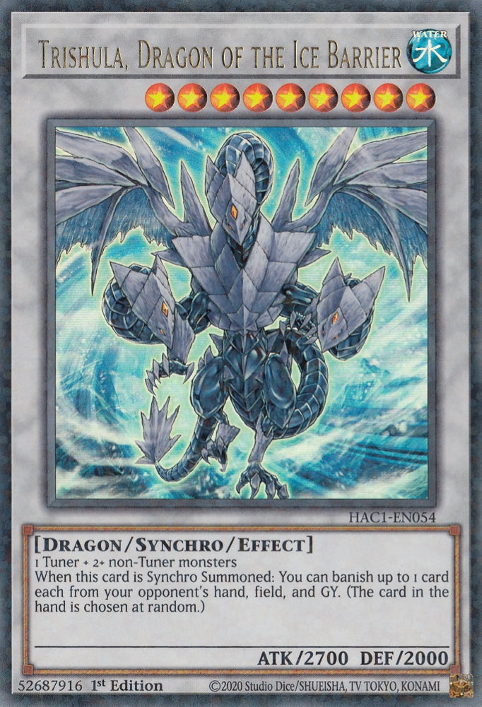 Trishula, Dragon of the Ice Barrier (Duel Terminal) [HAC1-EN054] Parallel Rare | Odin's Place
