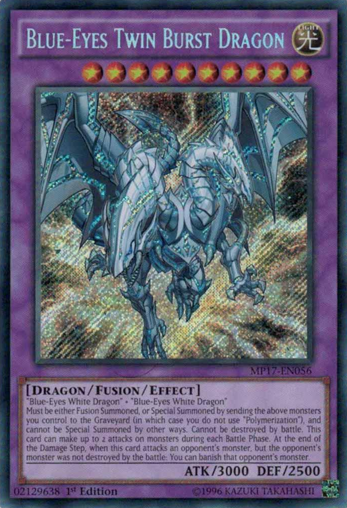 Blue-Eyes Twin Burst Dragon [MP17-EN056] Secret Rare | Odin's Place