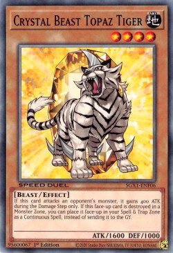 Crystal Beast Topaz Tiger [SGX1-ENF06] Common | Odin's Place