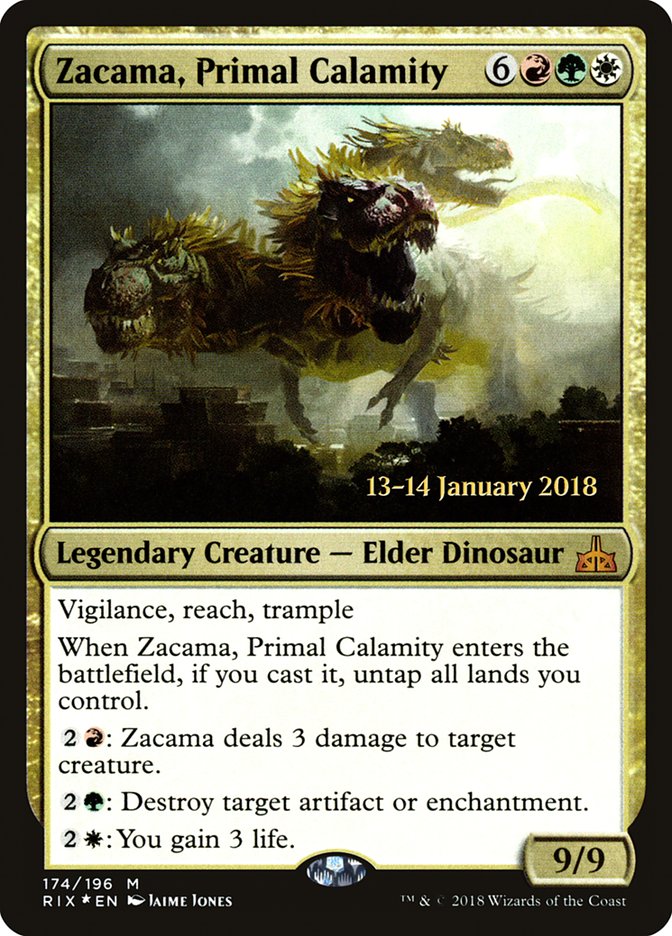 Zacama, Primal Calamity (174) [Rivals of Ixalan Prerelease Promos] | Odin's Place