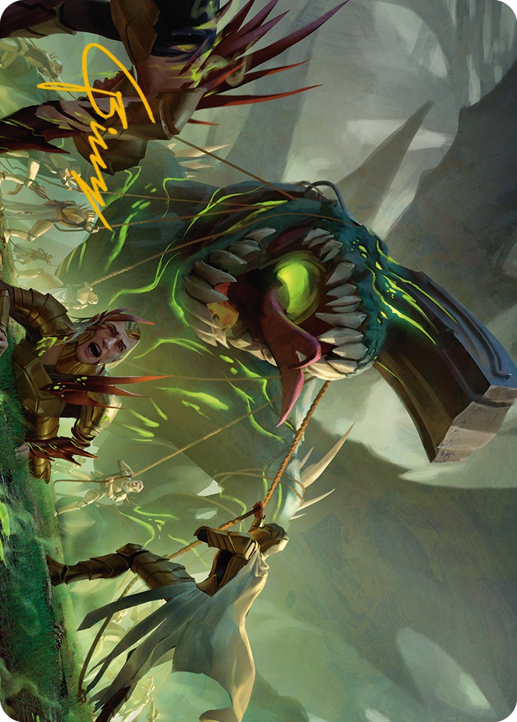 Noxious Assault Art Card (Gold-Stamped Signature) [Phyrexia: All Will Be One Art Series] | Odin's Place