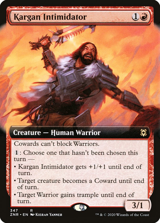 Kargan Intimidator (Extended Art) [Zendikar Rising] | Odin's Place