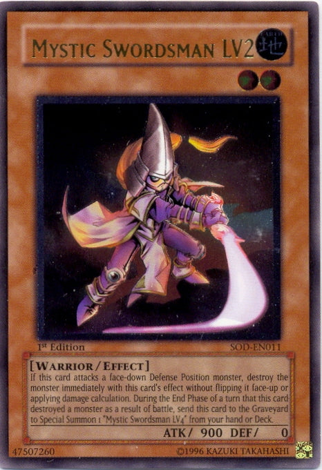 Mystic Swordsman LV2 [SOD-EN011] Ultimate Rare | Odin's Place