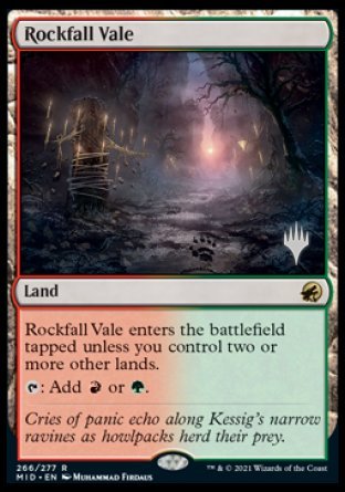 Rockfall Vale (Promo Pack) [Innistrad: Midnight Hunt Promos] | Odin's Place