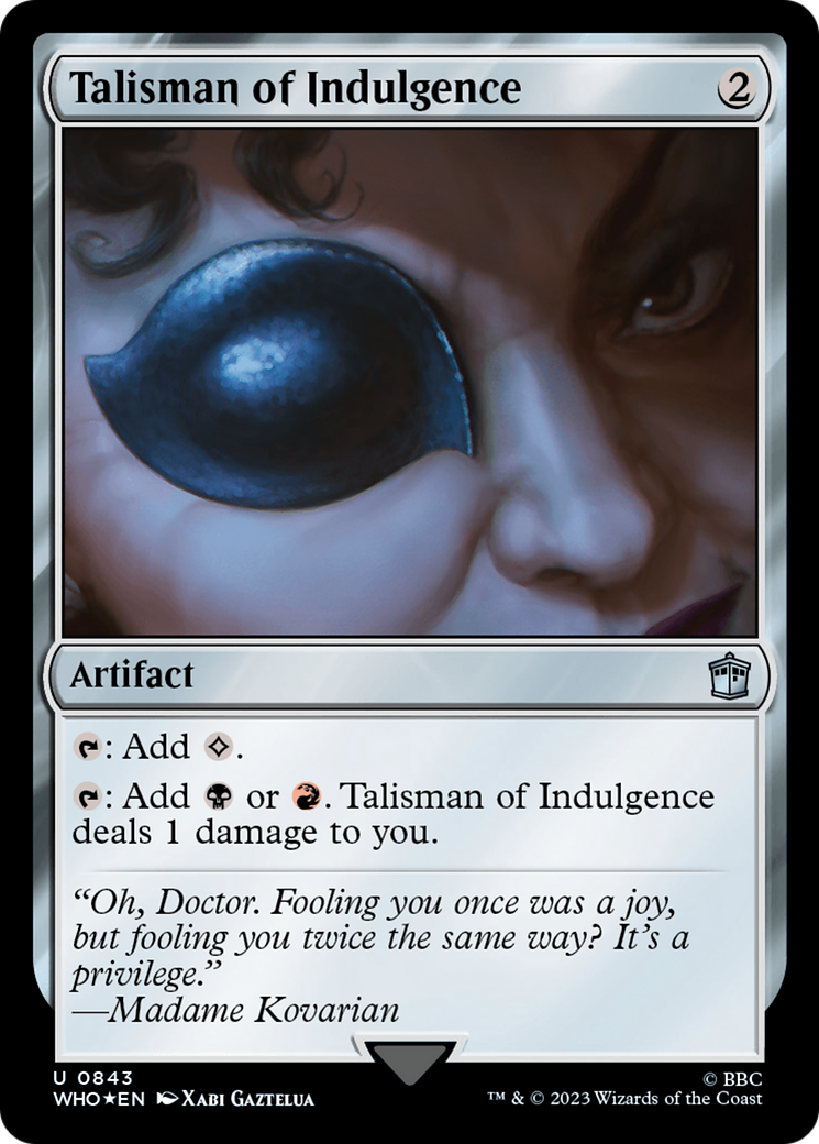 Talisman of Indulgence (Surge Foil) [Doctor Who] | Odin's Place