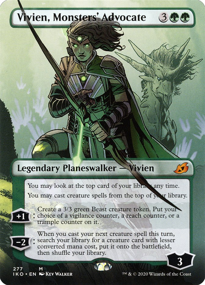 Vivien, Monsters' Advocate (Borderless) [Ikoria: Lair of Behemoths] | Odin's Place