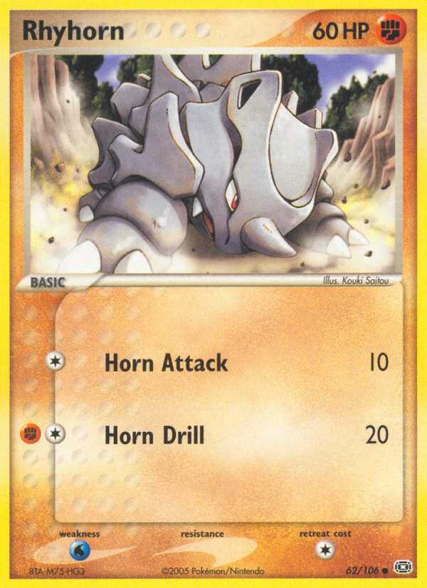 Rhyhorn (62/106) [EX: Emerald] | Odin's Place