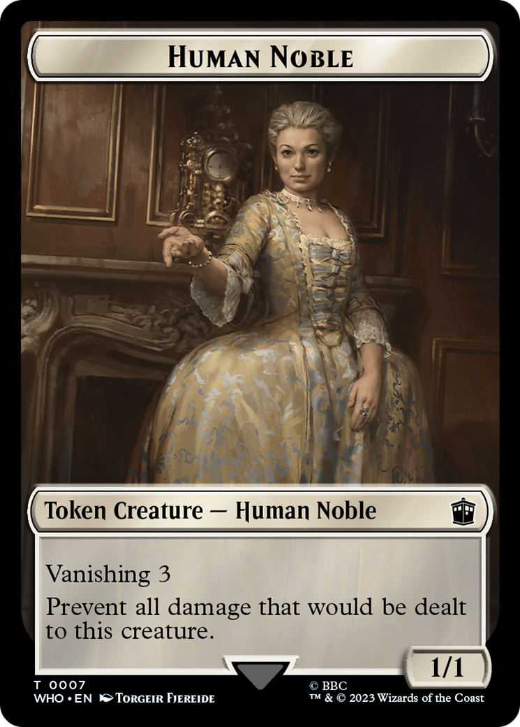 Human Noble // Alien Salamander Double-Sided Token [Doctor Who Tokens] | Odin's Place