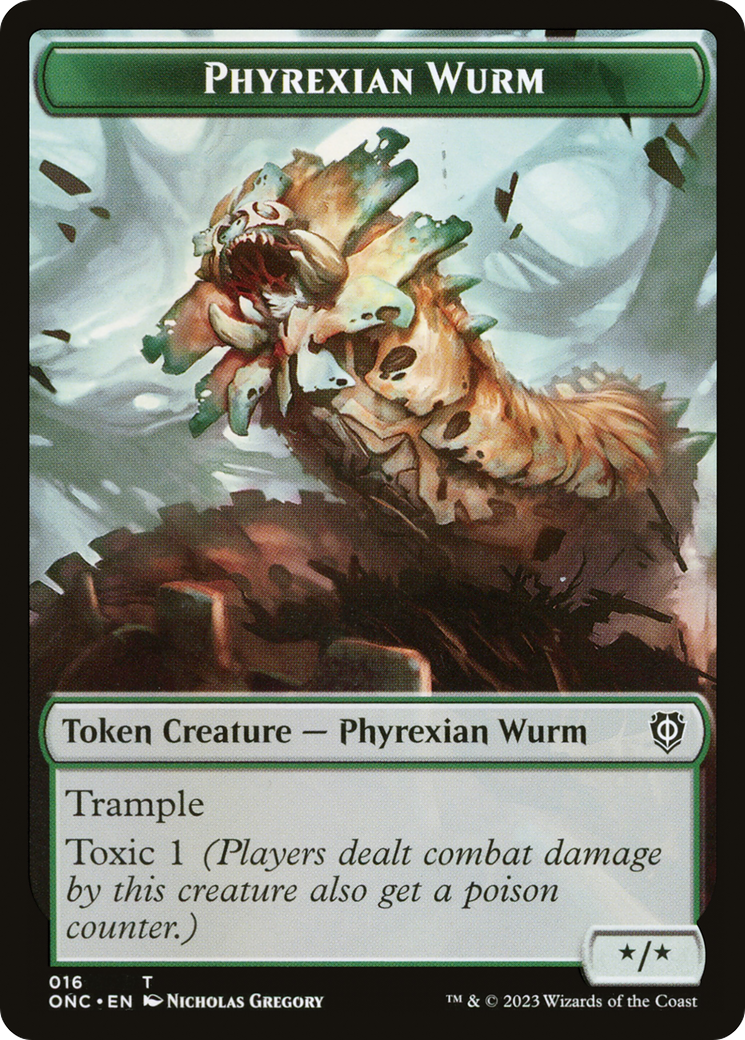 Phyrexian Wurm // Phyrexian Horror Double-Sided Token [Phyrexia: All Will Be One Commander Tokens] | Odin's Place