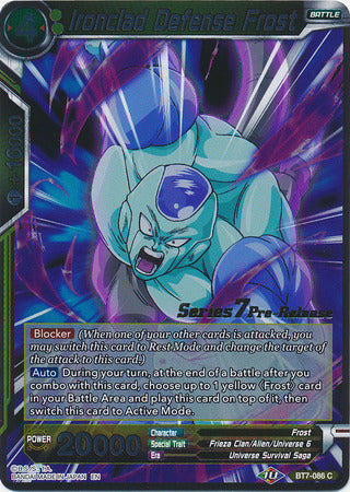 Ironclad Defense Frost (BT7-086_PR) [Assault of the Saiyans Prerelease Promos] | Odin's Place