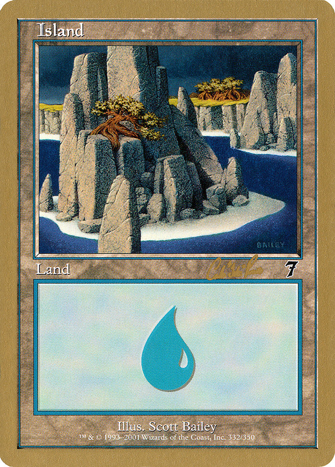 Island (cr332) (Carlos Romao) [World Championship Decks 2002] | Odin's Place