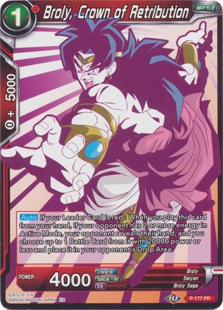 Broly, Crown of Retribution (Alternate Art) (P-177) [Special Anniversary Set 2020] | Odin's Place