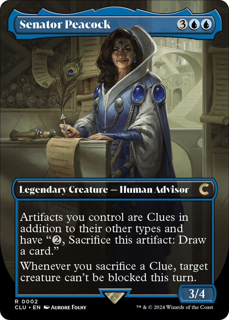 Senator Peacock (Borderless) [Ravnica: Clue Edition] | Odin's Place