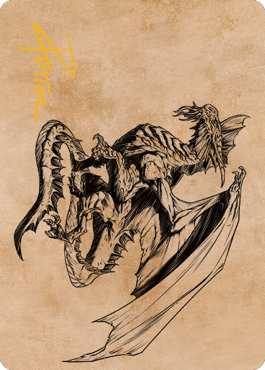 Ancient Silver Dragon Art Card (47) (Gold-Stamped Signature) [Commander Legends: Battle for Baldur's Gate Art Series] | Odin's Place