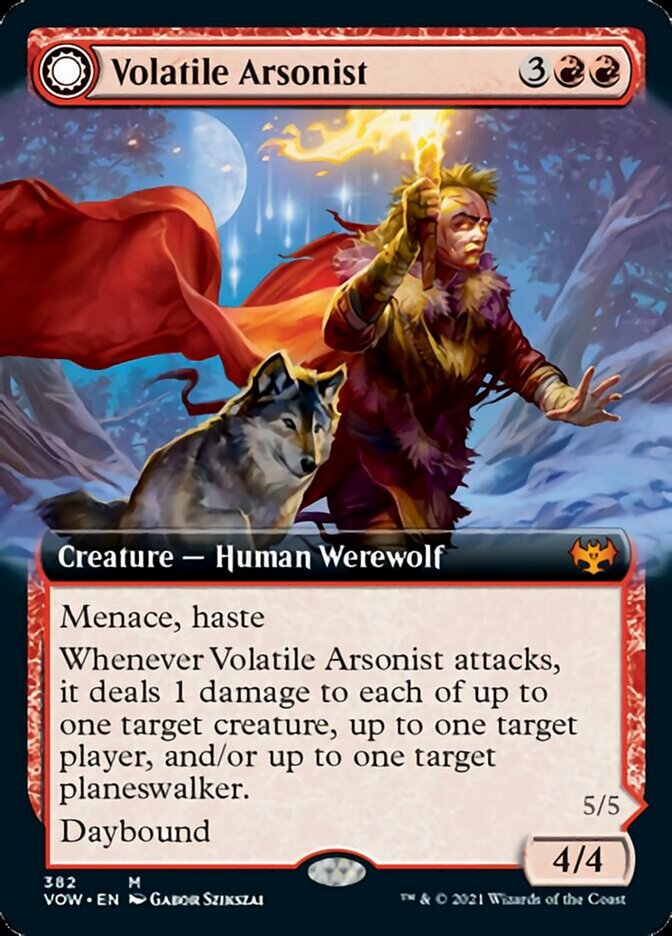 Volatile Arsonist // Dire-Strain Anarchist (Extended Art) [Innistrad: Crimson Vow] | Odin's Place