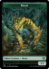 Poison Counter // Beast Double-Sided Token [Phyrexia: All Will Be One Commander Tokens] | Odin's Place