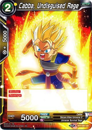 Cabba, Undisguised Rage (BT7-081) [Assault of the Saiyans] | Odin's Place
