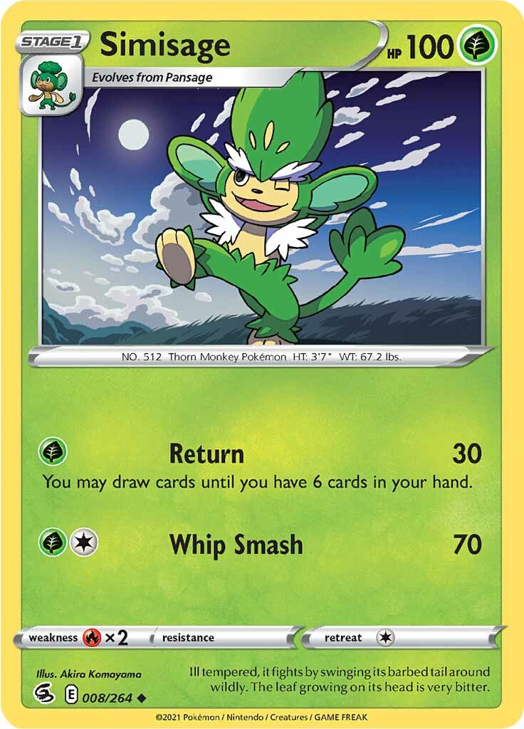 Simisage (008/264) [Sword & Shield: Fusion Strike] | Odin's Place